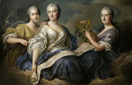 De gauche à droite : Adélaide, Victoire et Sophie, par Drouais - Collections du château de Versailles