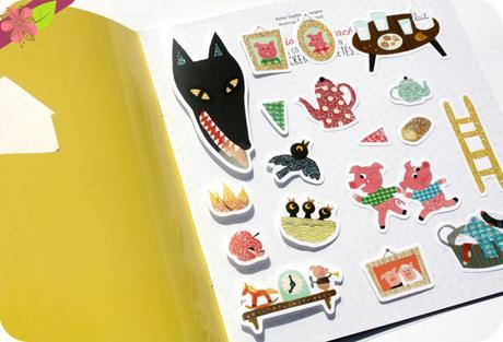 Mes contes préférés en stickers pailletés : Les trois petits cochons - Hatier jeunesse