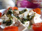 Pistou coriandre salade champignons