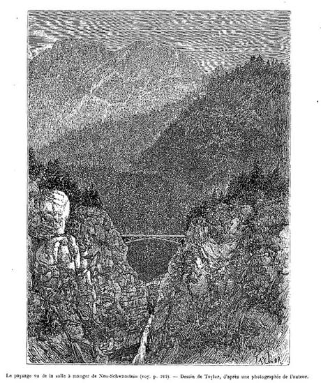 Les dessins de Neuschwanstein dans le Voyage aux Châteaux du Roi Louis II de Bavière d´Hugues Kraft