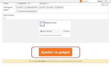 [Tuto n°3] Comment ajouter le gadget Facebook sur son blog ?