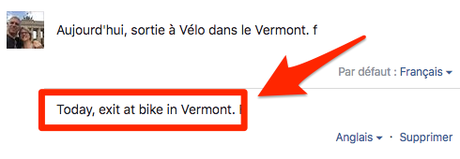 Facebook propose les mises à jour de statuts multilingues