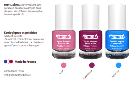 Du maquillage de déguisement bio et du vernis écologique avec Namaki !