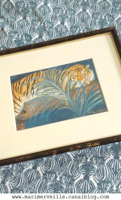tigre peint à la main marimerveille