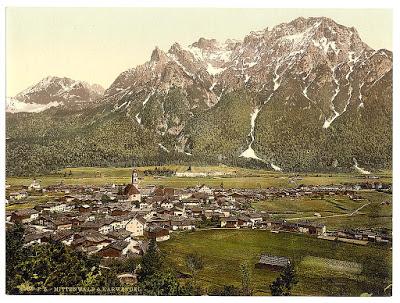 Mittenwald et le Karwendel, un photochrome entre 1890 et 1900