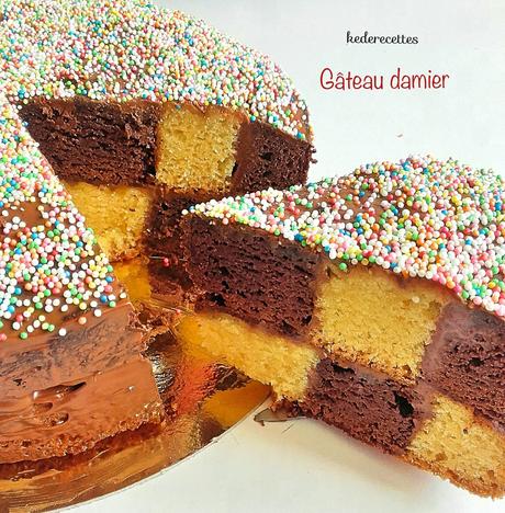 Gâteau Damier express,  sans moule
