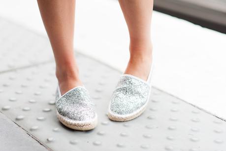 espadrille paillette argenté blog mode