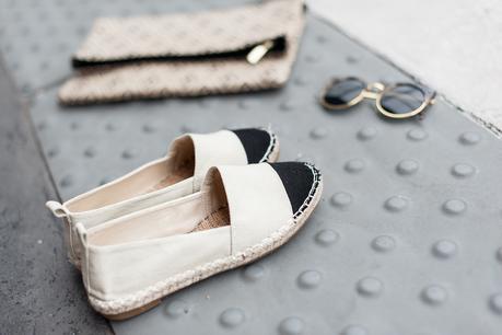 espadrille bicolore beige noir buzzao