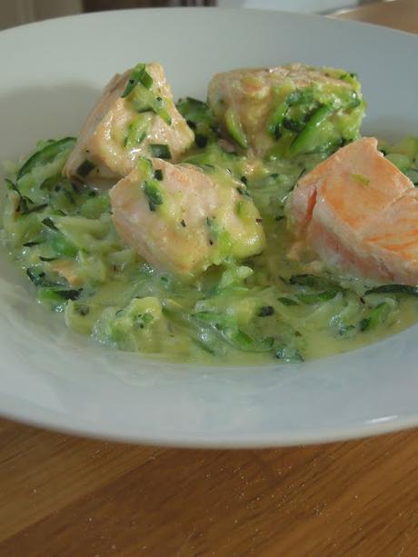 Râpée de courgette au saumon