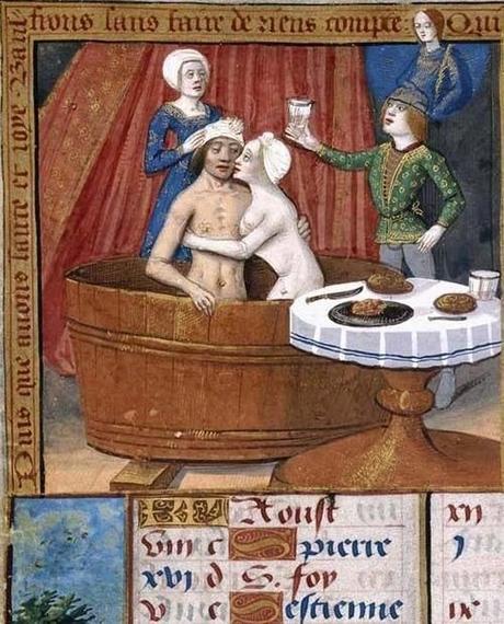 Le bain, au Moyen-âge