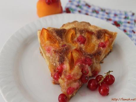Tarte aux abricots et groseilles