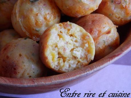 Pop cakes salés à la farine de maïs Jambon / Mimolette