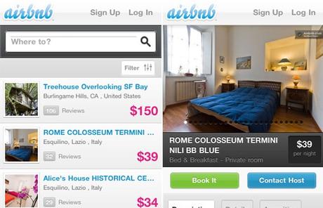 Site mobile Airbnb