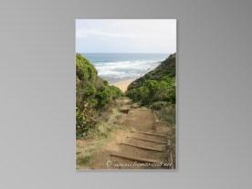 Australie Great Ocean Road GOR wreck beach escalier