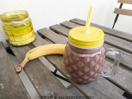 delicieux smoothie chocolat banane healthy