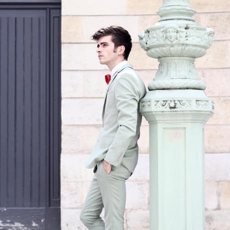 BLOG-MODE-HOMME-VOYAGE-STYLE_costume-skinny-slim-vert-anis-sauge-asos-habiller-mariage-été-cinabre-paris-bordeaux-bandana-paraboot-michael