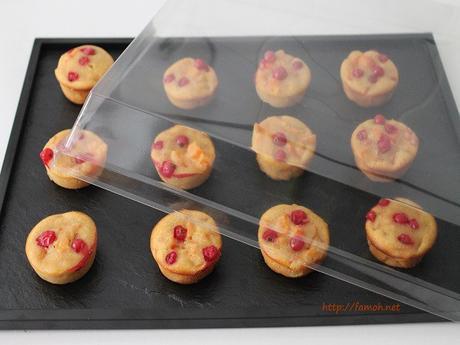 Financiers abricots et groseilles