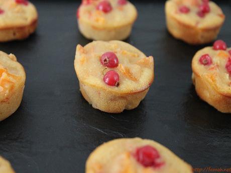 Financiers abricots et groseilles