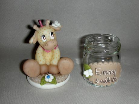 Pot à dragée avec Charlotte la girafe