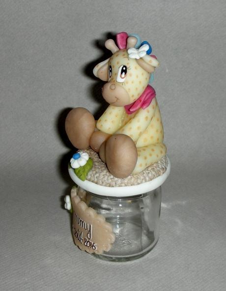 Pot à dragée avec Charlotte la girafe