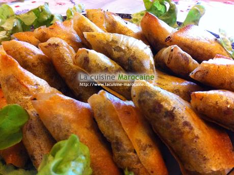Briouates aux légumes et viande hachée  Cuisine marocaine  Plats