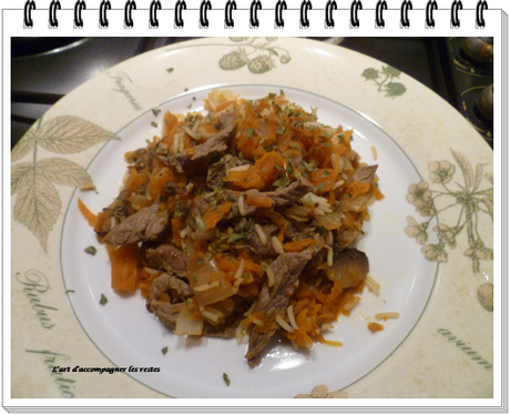Sauté de bœuf au riz et carottes ww1
