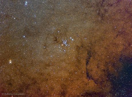 L’amas ouvert M 7 ou amas de Ptolémée, visible dans le Scorpion, en direction du centre de la Voie lactée — Crédit : Roberto Colombari