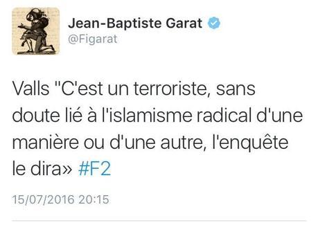 Nice : Alain Marschall (BFM TV) exclut la piste terroriste 10min avant que Daesh ne le revendique 