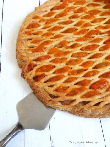 tarte grillé aux pommes abricot