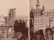 Photographie: stéréscopie Neuschwanstein temps Louis Bavière (vers 1882-1885)