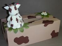 Boite à mouchoir avec p'tite vache Boite à mouchoir avec p'tite vache