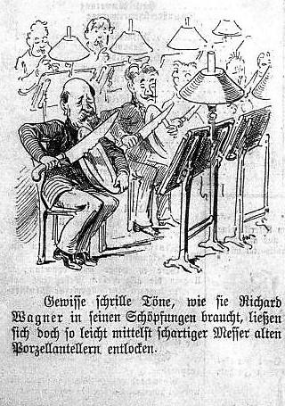 Le Kikeriki caricature un concert de Richard Wagner(mars 1875)