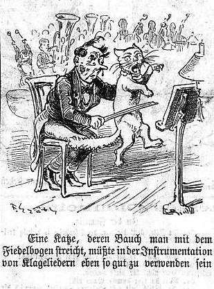 Le Kikeriki caricature un concert de Richard Wagner(mars 1875)