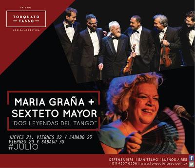 Ce soir et tout le week-end, María Graña et le Sexteto Mayor au Torquato [à l'affiche]