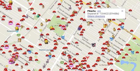 Cette carte vous indique en temps réel les Pokémon à Montréal et ailleurs au Québec