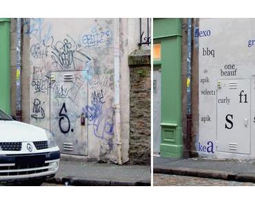 Rennes : il repeint les graffitis pour les rendre lisibles