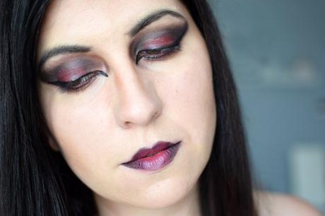 fushia makeup covered by roses