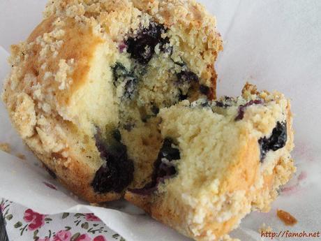 Muffin crumble myrtilles