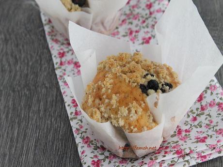 Muffin crumble myrtilles