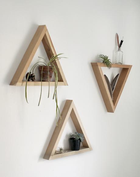 DIY etagere triangle en bois tutoriel