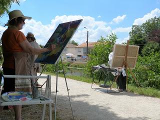 Magné (79) 28 ième festival de peinture: plus de trois cent peintres en action!