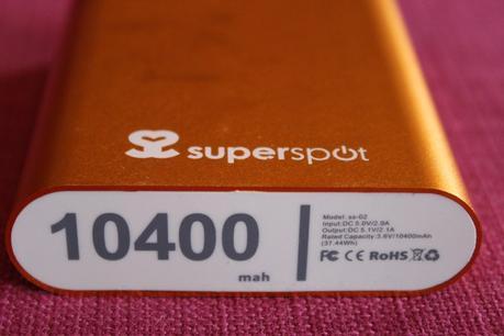 TestChargeur portable 10400mAh SuperSpot Mobilefun.fr screen18