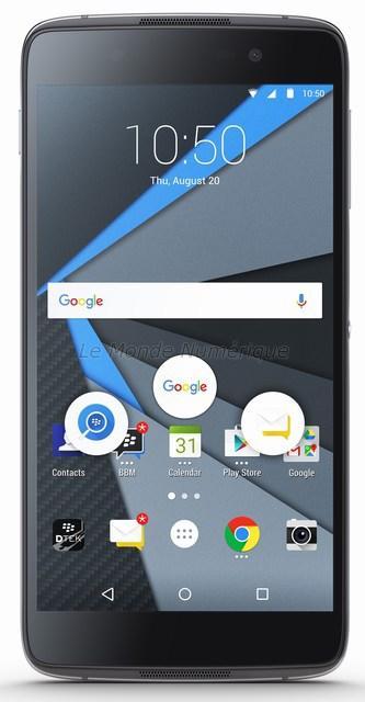 BlackBerry présente un nouveau smartphone sous Android, le Neon DTEK50