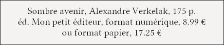 [Chronique] Sombre avenir - Alexandre Verkelak
