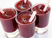 Soupe pêches vigne framboises
