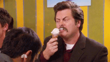 parks and recreation eating parks and rec eat ice cream