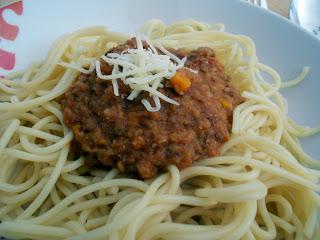 Spaghetti à la bolognaise veggie
