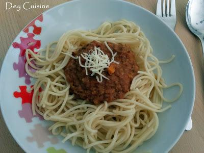 Spaghetti à la bolognaise veggie