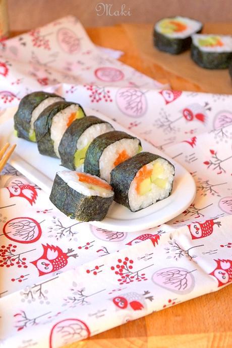 maki saumon avocat concombre