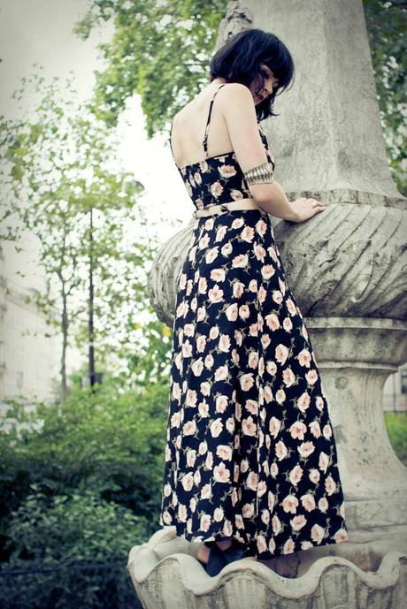 flower printed maxi dress